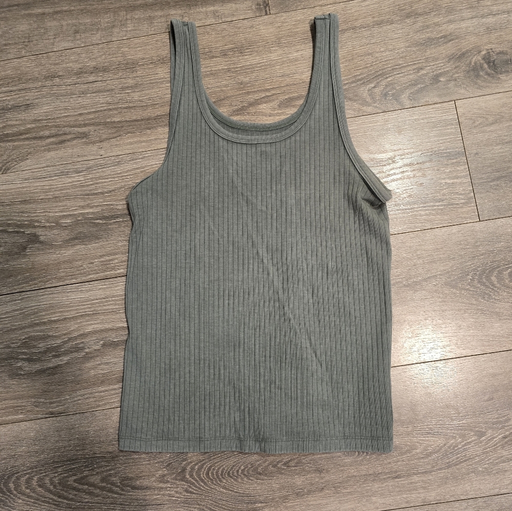 Aerie, Sz XL Green Ribbed Tank Top